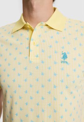 Erkek Açık Sarı Regular Fit Polo Yaka Tişört - 50322489023