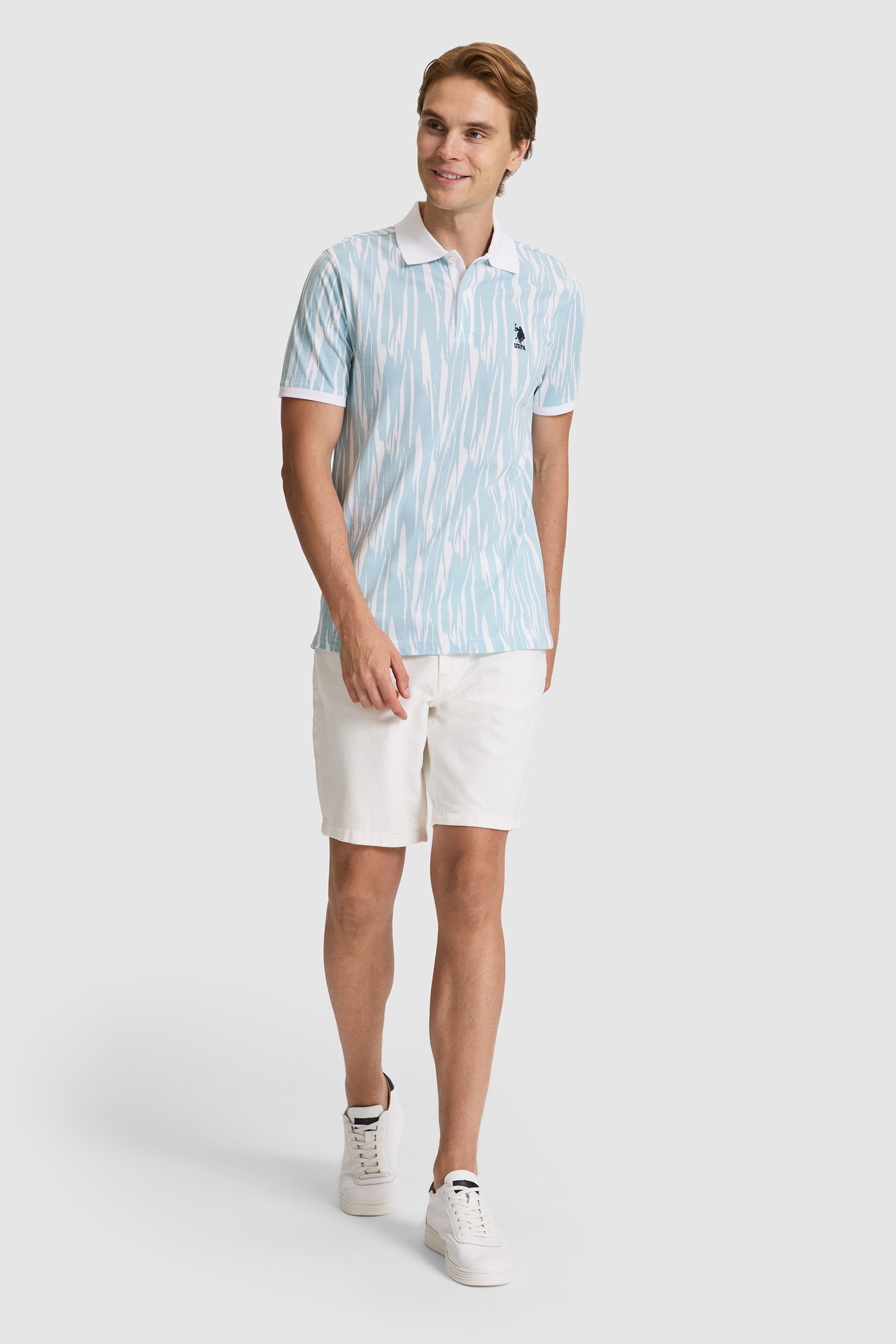 Erkek Mavi Regular Fit Polo Yaka Tişört