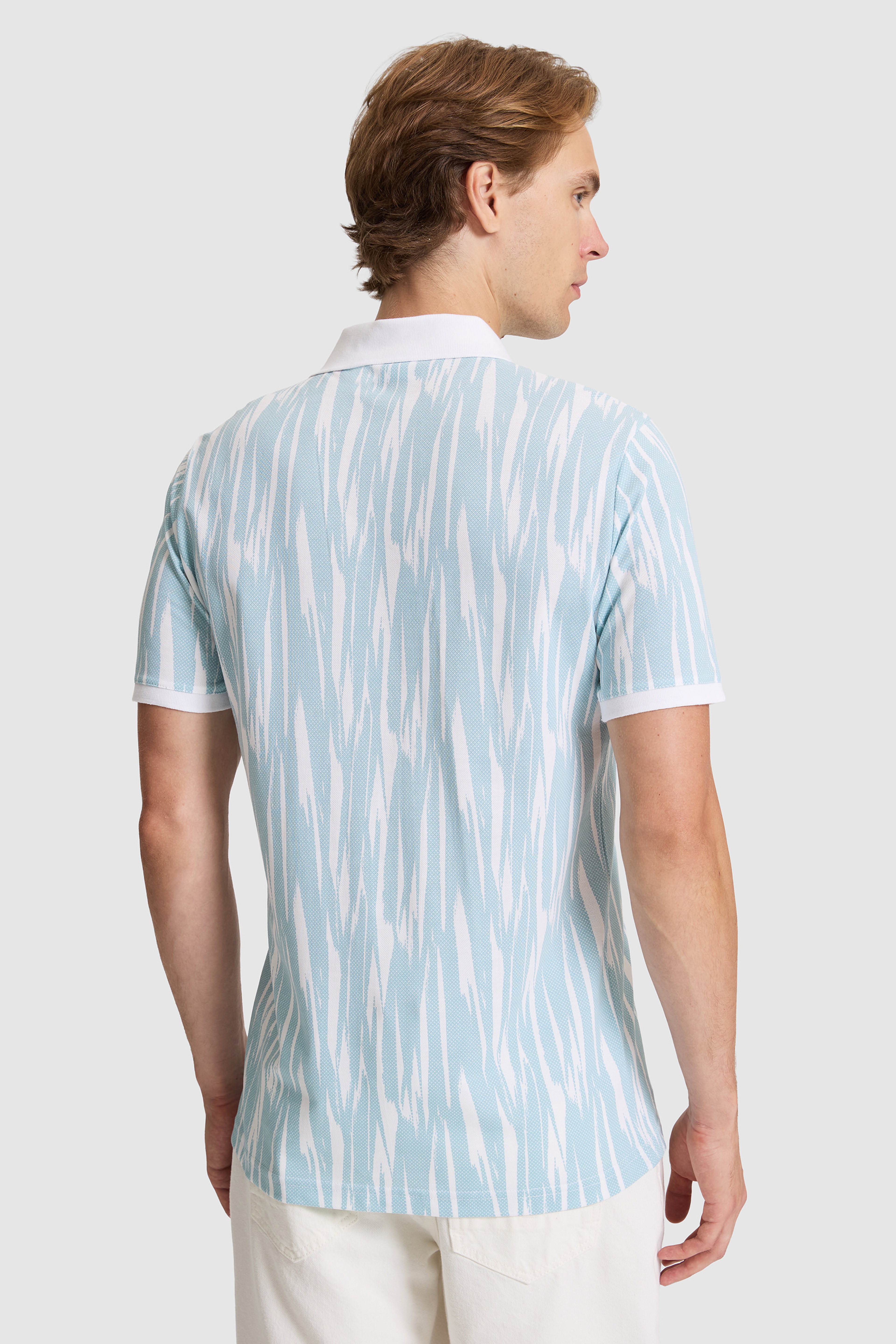 Erkek Mavi Regular Fit Polo Yaka Tişört - Image 5