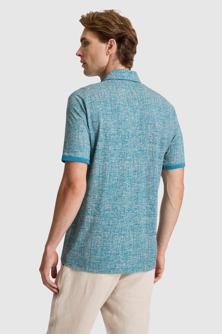 Erkek Petrol Regular Fit Polo Yaka Tişört - 50322432029
