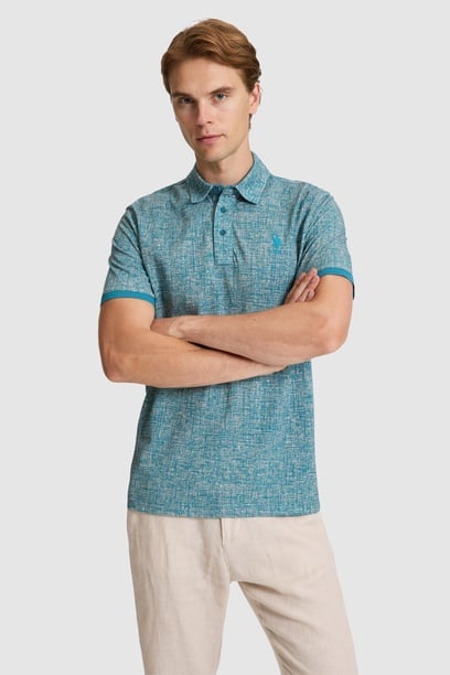 Erkek Petrol Regular Fit Polo Yaka Tişört
