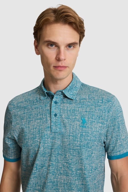 Erkek Petrol Regular Fit Polo Yaka Tişört