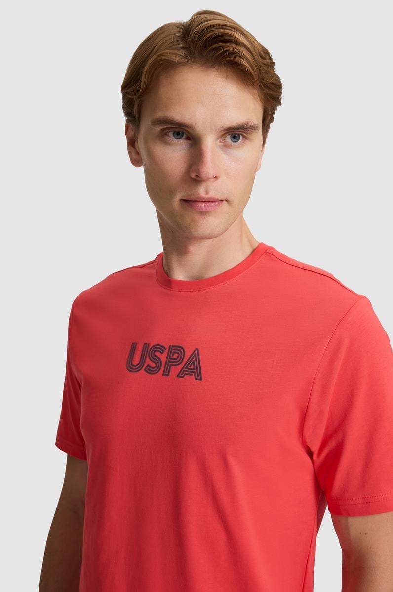 Erkek Kırmızı Regular Fit Bisiklet Yaka Basic Tişört