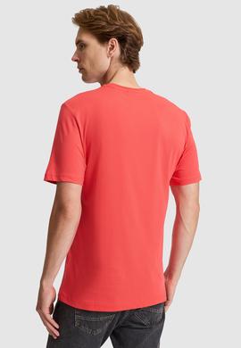 Erkek Kırmızı Regular Fit Bisiklet Yaka Basic Tişört - 50325245211
