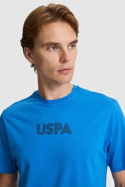Erkek Saks Regular Fit Bisiklet Yaka Basic Tişört