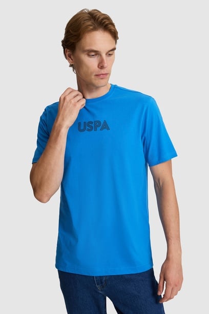 Erkek Saks Regular Fit Bisiklet Yaka Basic Tişört