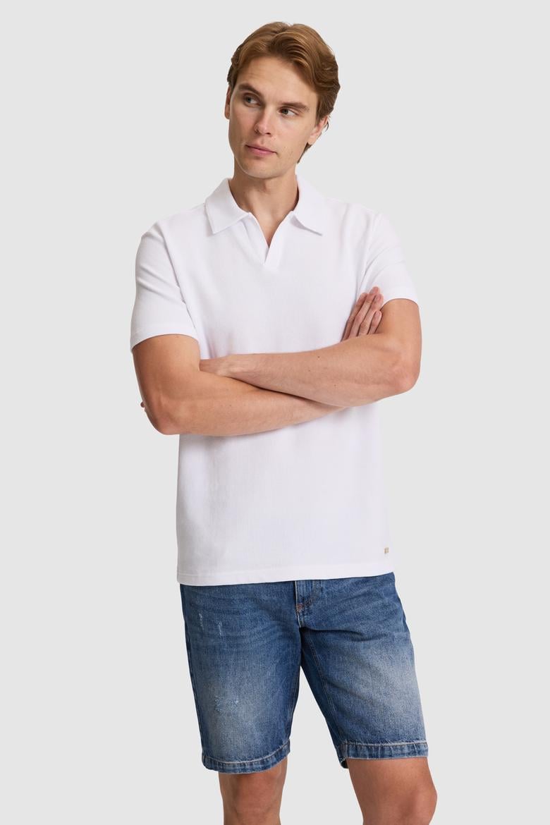 Erkek Beyaz Regular Fit Polo Yaka Tişört - 50326991001