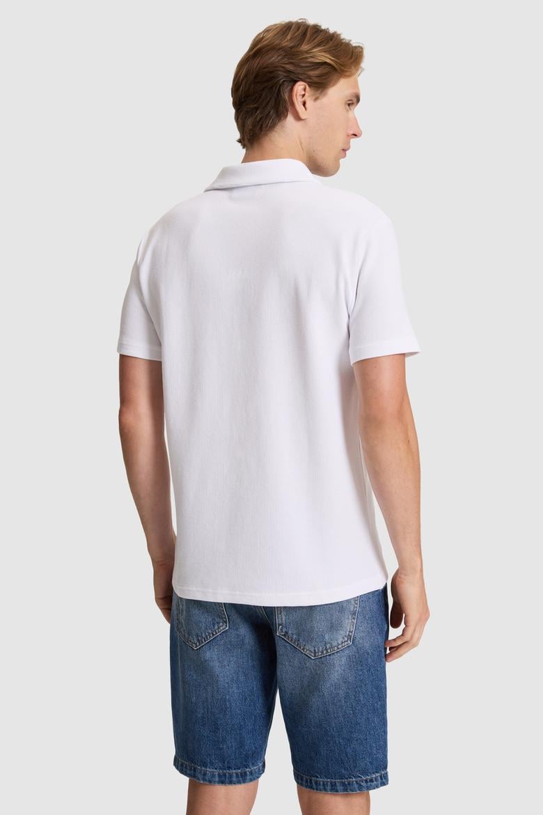 Erkek Beyaz Regular Fit Polo Yaka Tişört - 50326991001