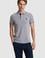 Erkek Gri Melanj Slim Fit Polo Yaka Basic Tişört