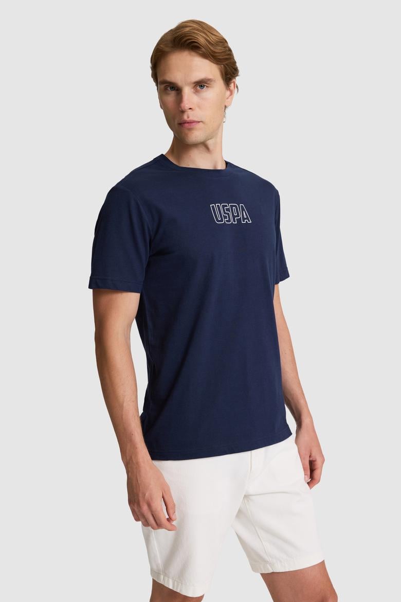 Erkek Lacivert Regular Fit Bisiklet Yaka Tişört - 50327159023