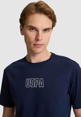 Erkek Lacivert Regular Fit Bisiklet Yaka Tişört - 50327159023