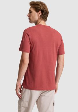 Erkek Vişne Regular Fit Bisiklet Yaka Tişört - 50327159034