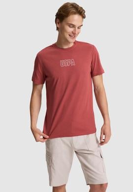 Erkek Vişne Regular Fit Bisiklet Yaka Tişört - 50327159034