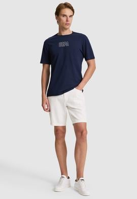 Erkek Lacivert Regular Fit Bisiklet Yaka Tişört - 50327159023