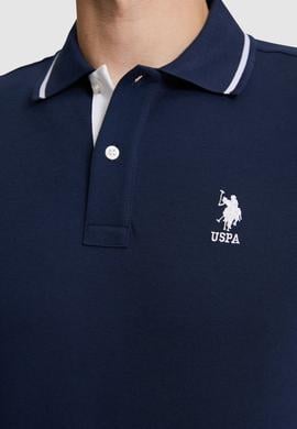Erkek Lacivert Slim Fit Polo Yaka Basic Tişört - 50326975056