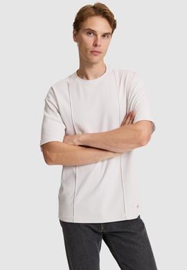 Erkek Açık Gri Comfort Fit Bisiklet Yaka Tişört - 50326947001