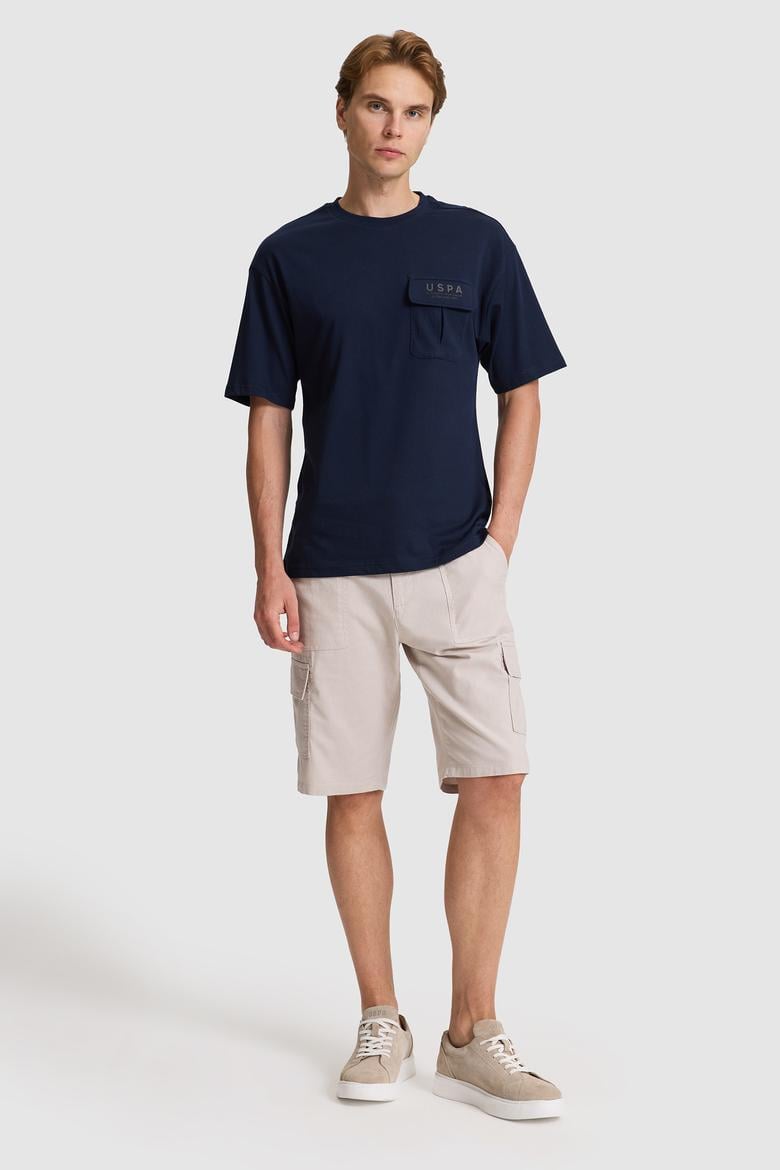 Erkek Lacivert Comfort Fit Bisiklet Yaka Tişört - 50327021018