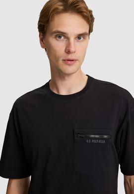 Erkek Siyah Comfort Fit Bisiklet Yaka Tişört - 50326949023