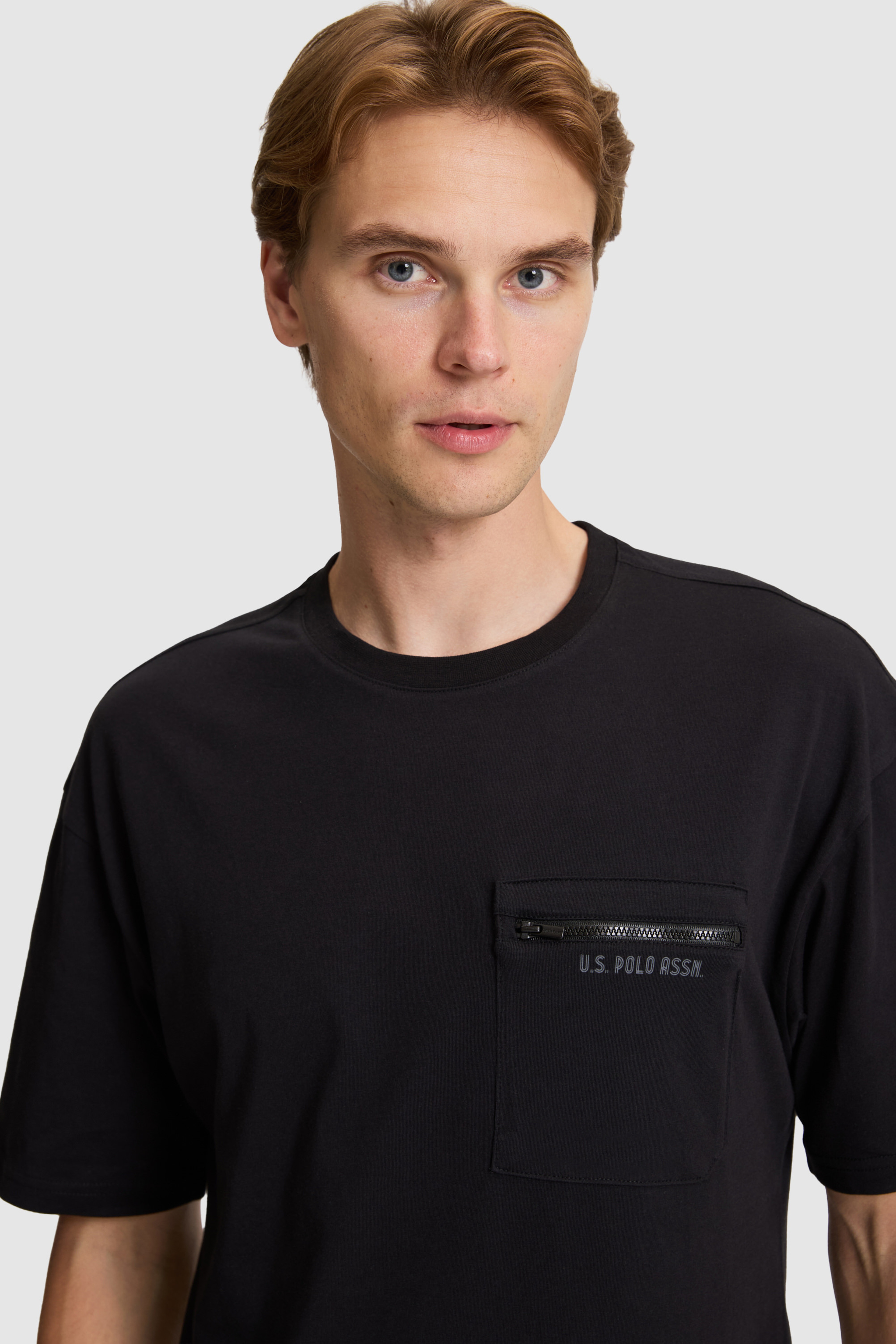 Erkek Siyah Comfort Fit Bisiklet Yaka Tişört - Image 2