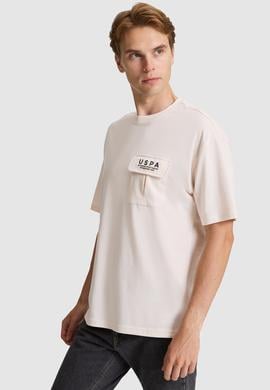 Erkek Krem Comfort Fit Bisiklet Yaka Tişört - 50327021034