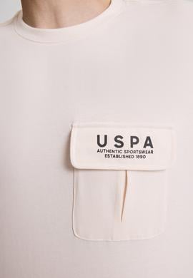 Erkek Krem Comfort Fit Bisiklet Yaka Tişört - 50327021034