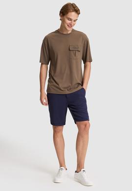Erkek Kahverengi Comfort Fit Bisiklet Yaka Tişört - 50327021010