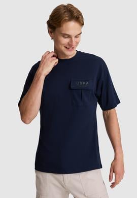 Erkek Lacivert Comfort Fit Bisiklet Yaka Tişört - 50327021018