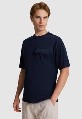 Erkek Lacivert Comfort Fit Bisiklet Yaka Tişört - 50327021018