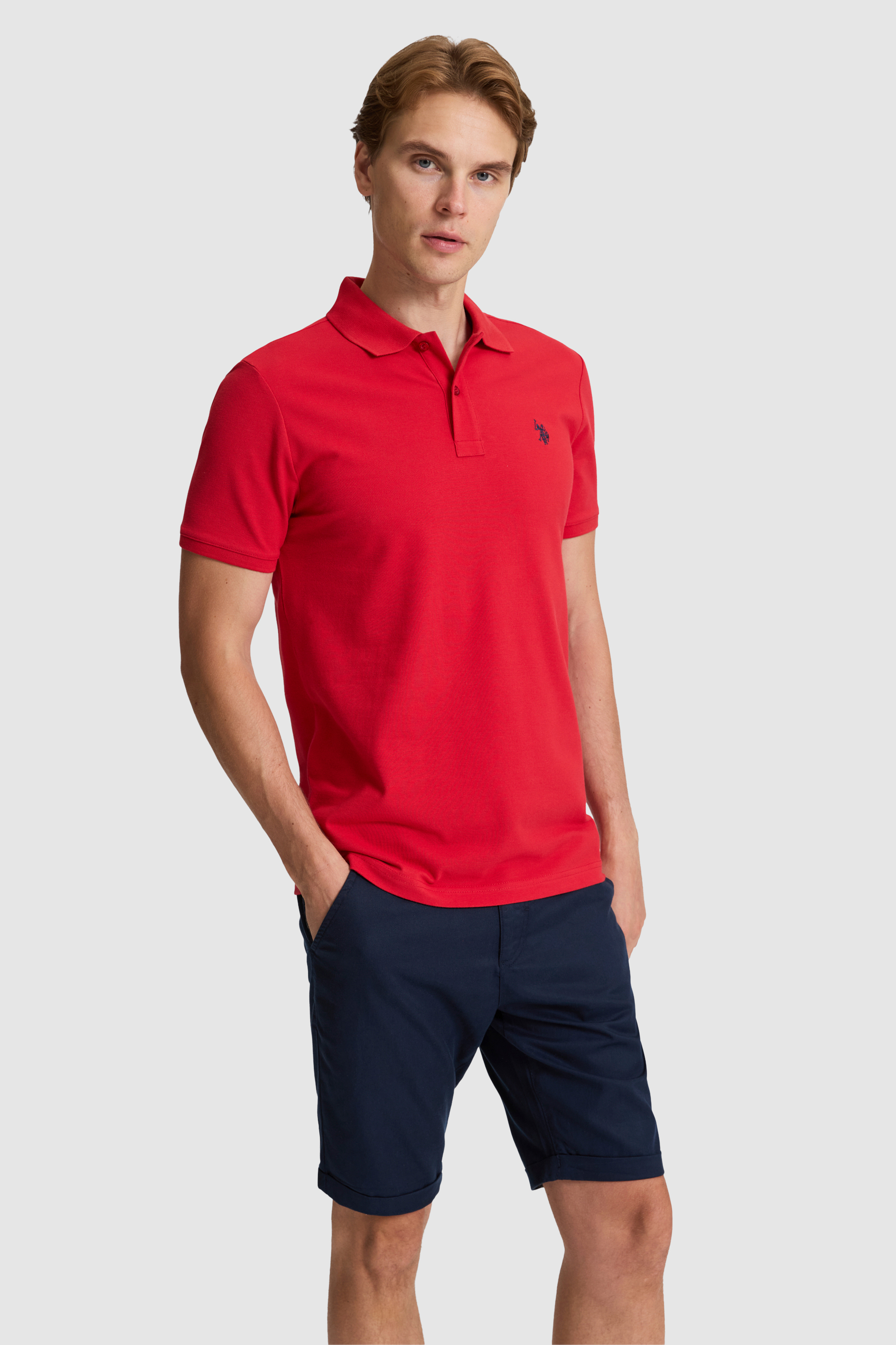 Erkek Kırmızı Basic Tişört - Image 5