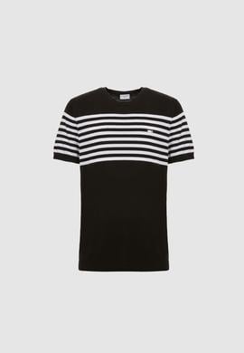 Erkek Slim Fit Bisiklet Yaka Siyah Triko Tişört - 50325115023