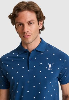 Erkek Regular Fit Polo Yaka Açık Lacivert Tişört - 50327004020