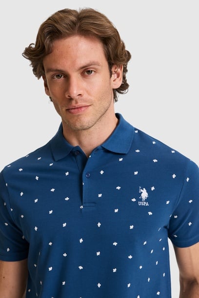 Erkek Regular Fit Polo Yaka Açık Lacivert Tişört