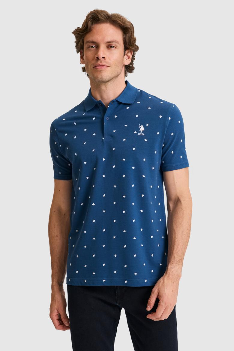 Erkek Regular Fit Polo Yaka Açık Lacivert Tişört