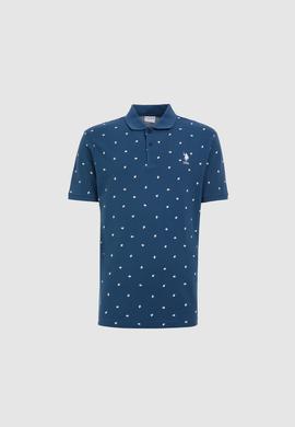 Erkek Regular Fit Polo Yaka Açık Lacivert Tişört - 50327004020