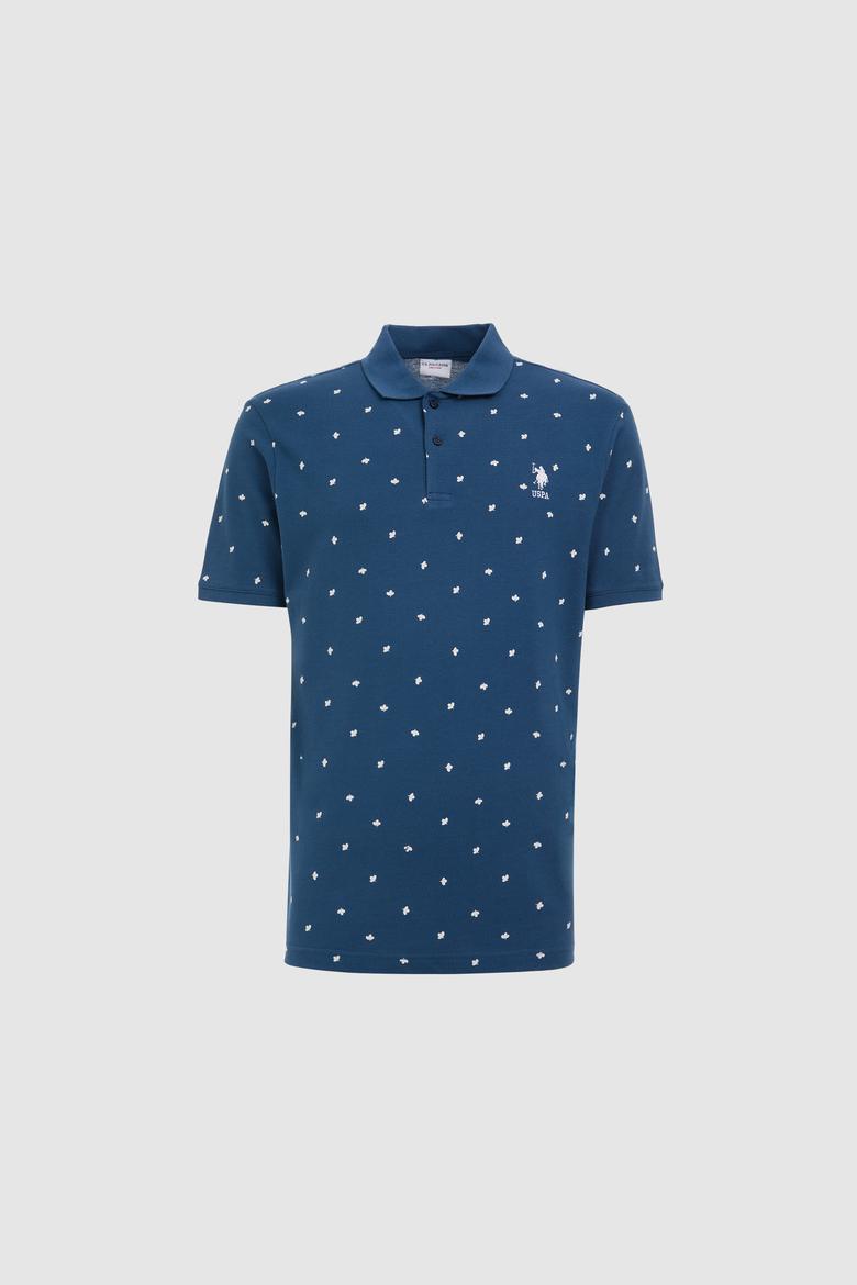 Erkek Regular Fit Polo Yaka Açık Lacivert Tişört - 50327004020