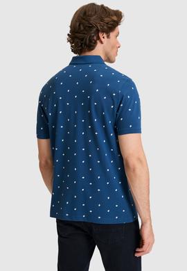 Erkek Regular Fit Polo Yaka Açık Lacivert Tişört - 50327004020