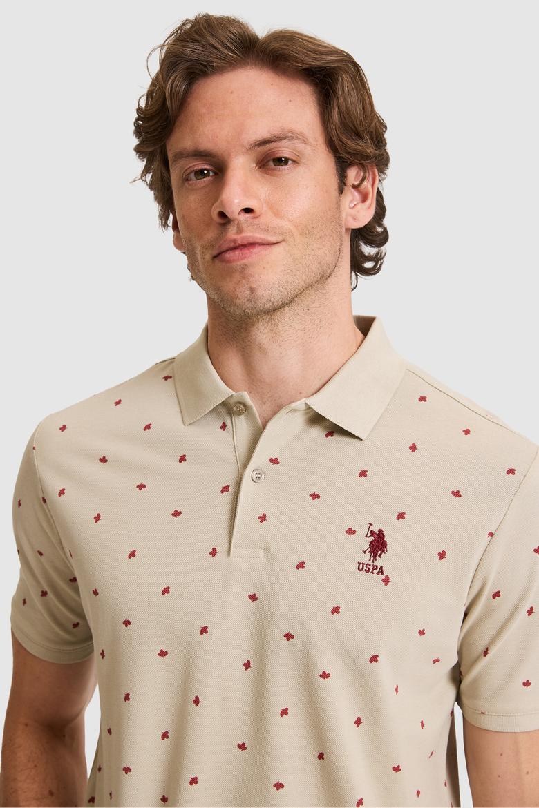 Erkek Regular Fit Polo Yaka Açık Haki Tişört - 50327004033