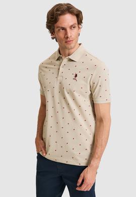 Erkek Regular Fit Polo Yaka Açık Haki Tişört - 50327004033