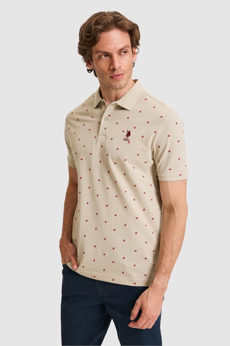 Erkek Regular Fit Polo Yaka Açık Haki Tişört - 50327004033