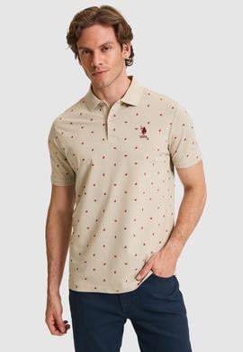 Erkek Regular Fit Polo Yaka Açık Haki Tişört - 50327004033