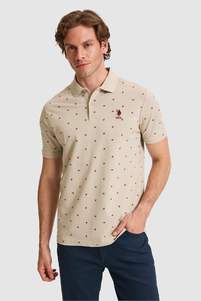 Erkek Regular Fit Polo Yaka Açık Haki Tişört