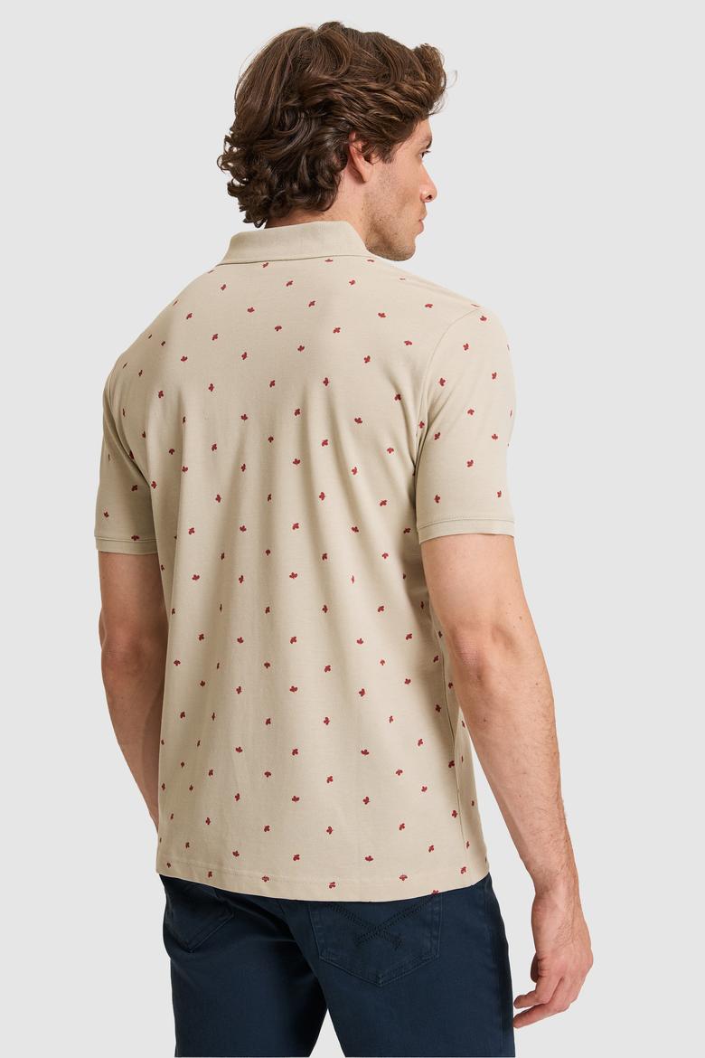 Erkek Regular Fit Polo Yaka Açık Haki Tişört - 50327004033