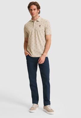 Erkek Regular Fit Polo Yaka Açık Haki Tişört - 50327004033