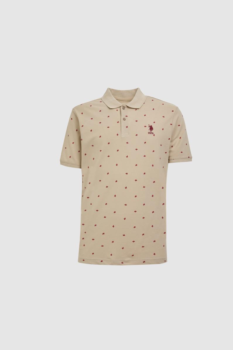 Erkek Regular Fit Polo Yaka Açık Haki Tişört
