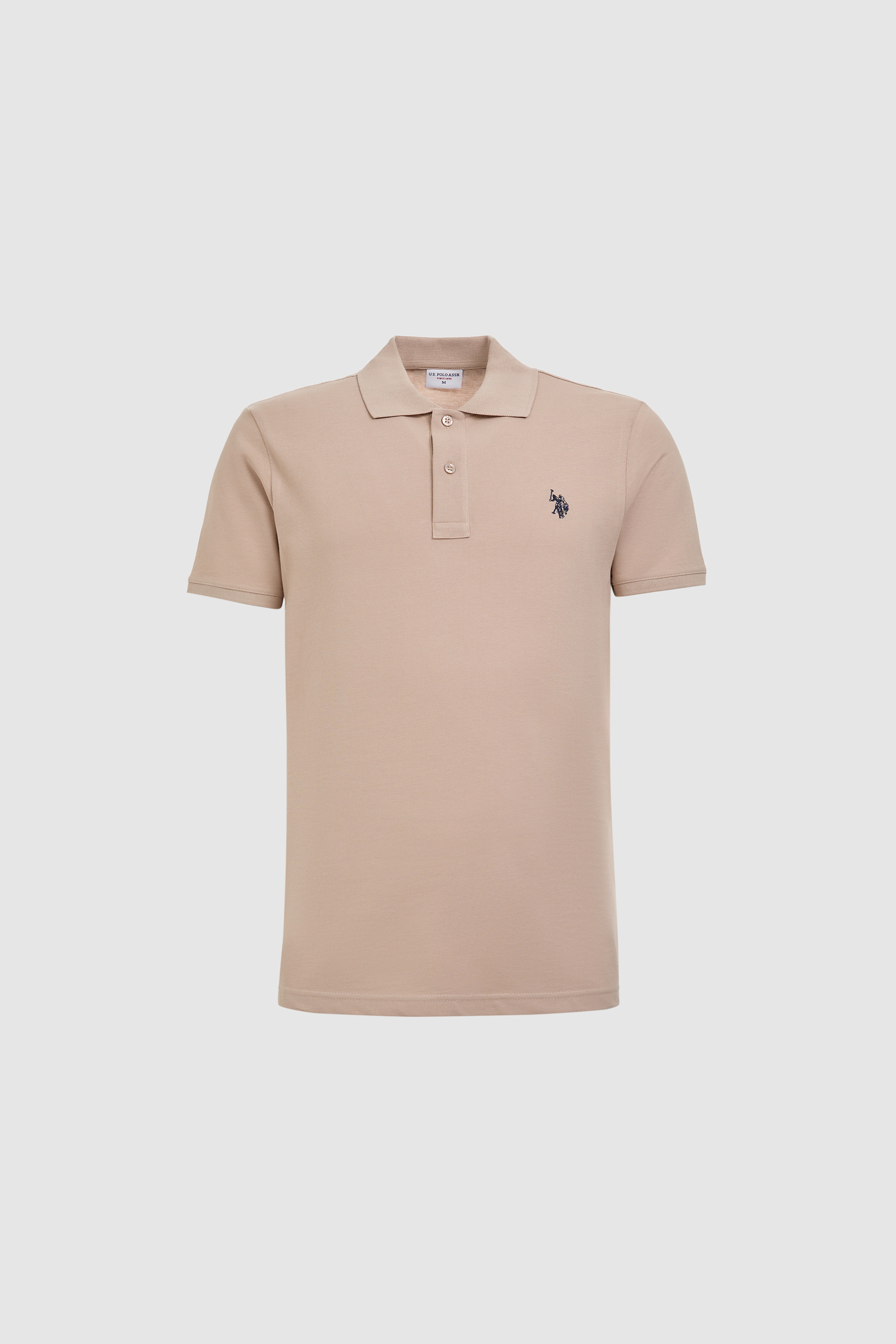 Erkek Slim Fit Polo Yaka Taş Basic Tişört - Image 7