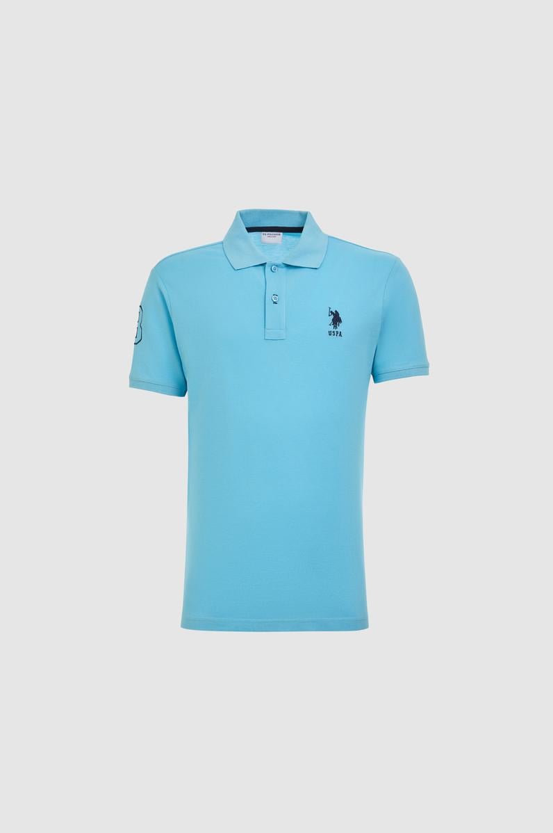 Erkek Slim Fit Polo Yaka Aqua Basic Tişört