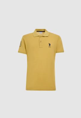 Erkek Slim Fit Polo Yaka Yeşil Basic Tişört - 50326920327