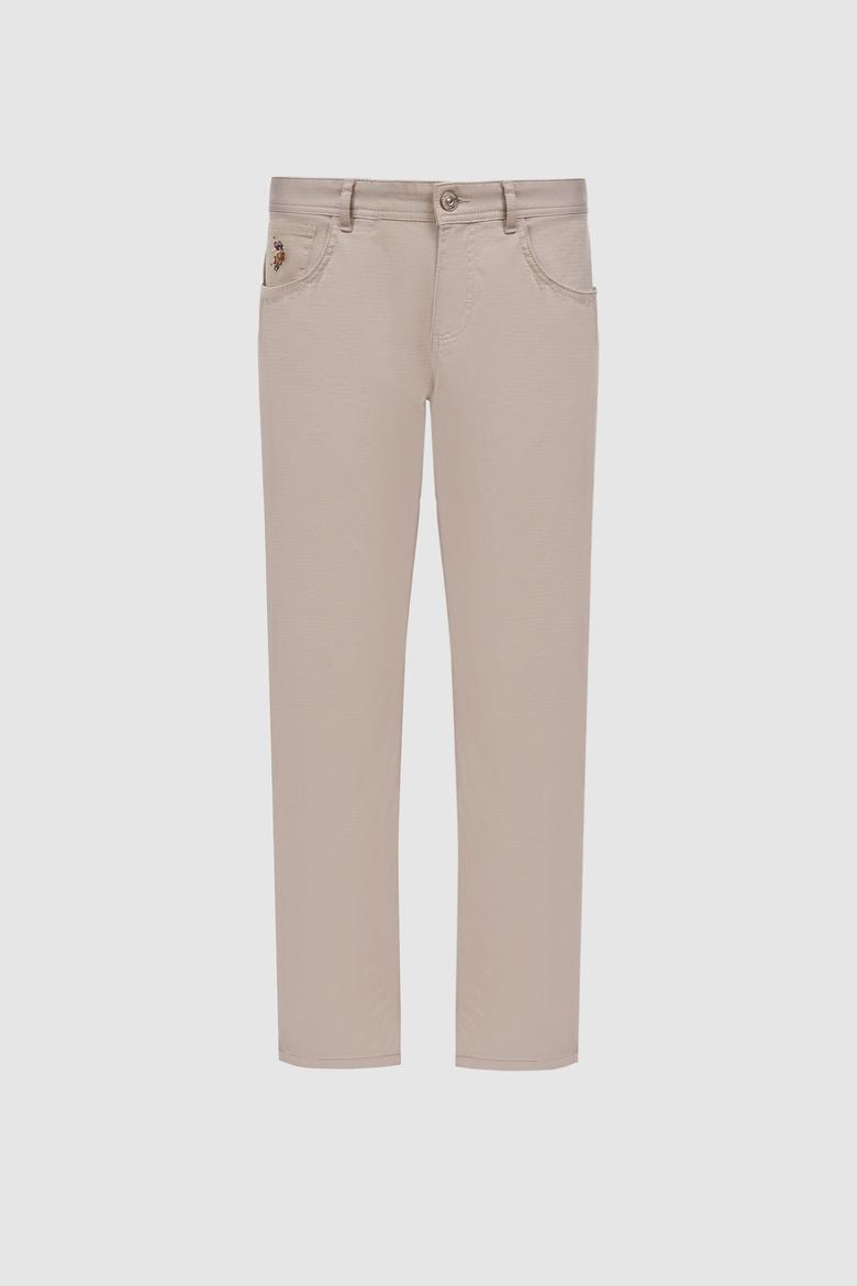 Erkek Regular Fit Taş Kanvas / Chino Pantolon - 50322308200