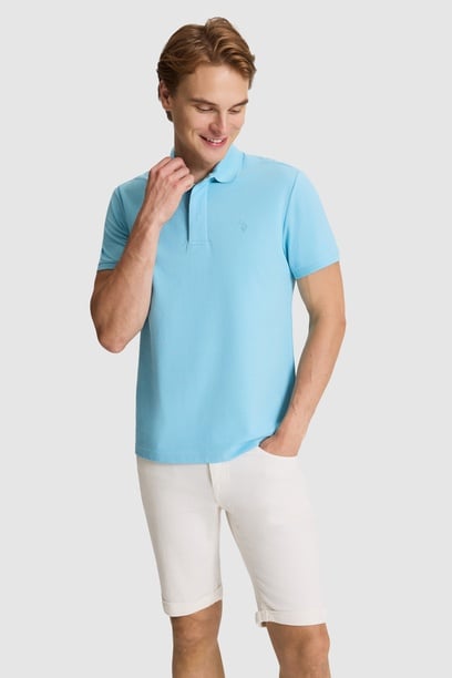 Erkek Aqua Slim Fit Polo Yaka Basic Tişört