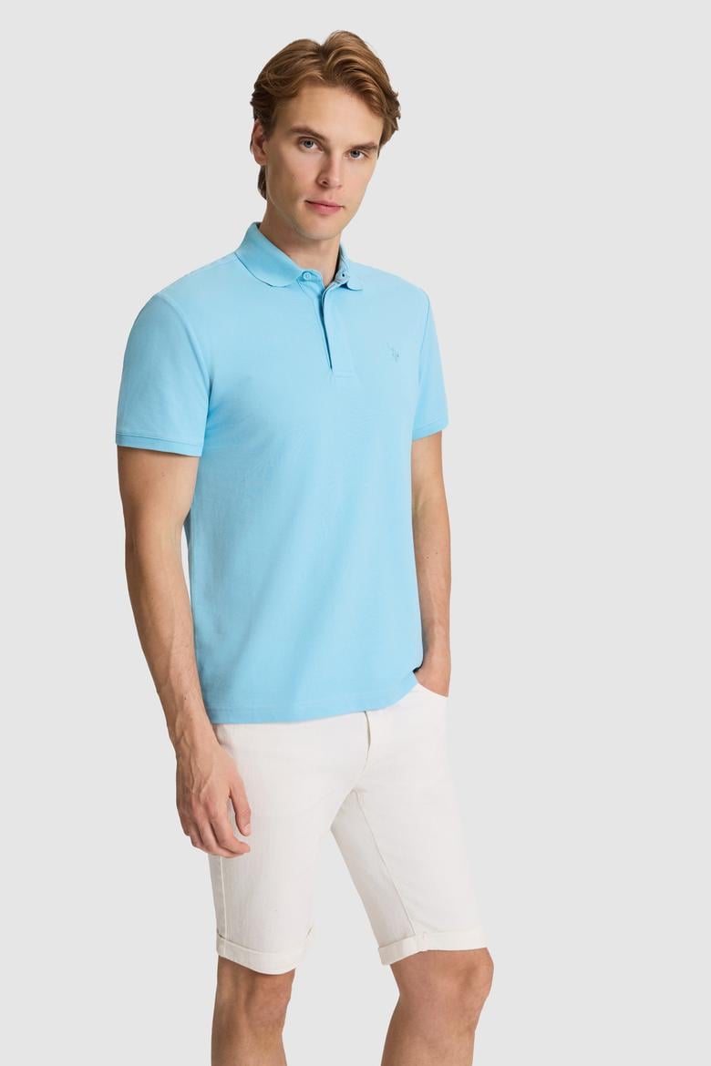 Erkek Aqua Slim Fit Polo Yaka Basic Tişört